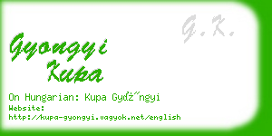 gyongyi kupa business card